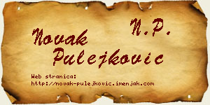 Novak Pulejković vizit kartica